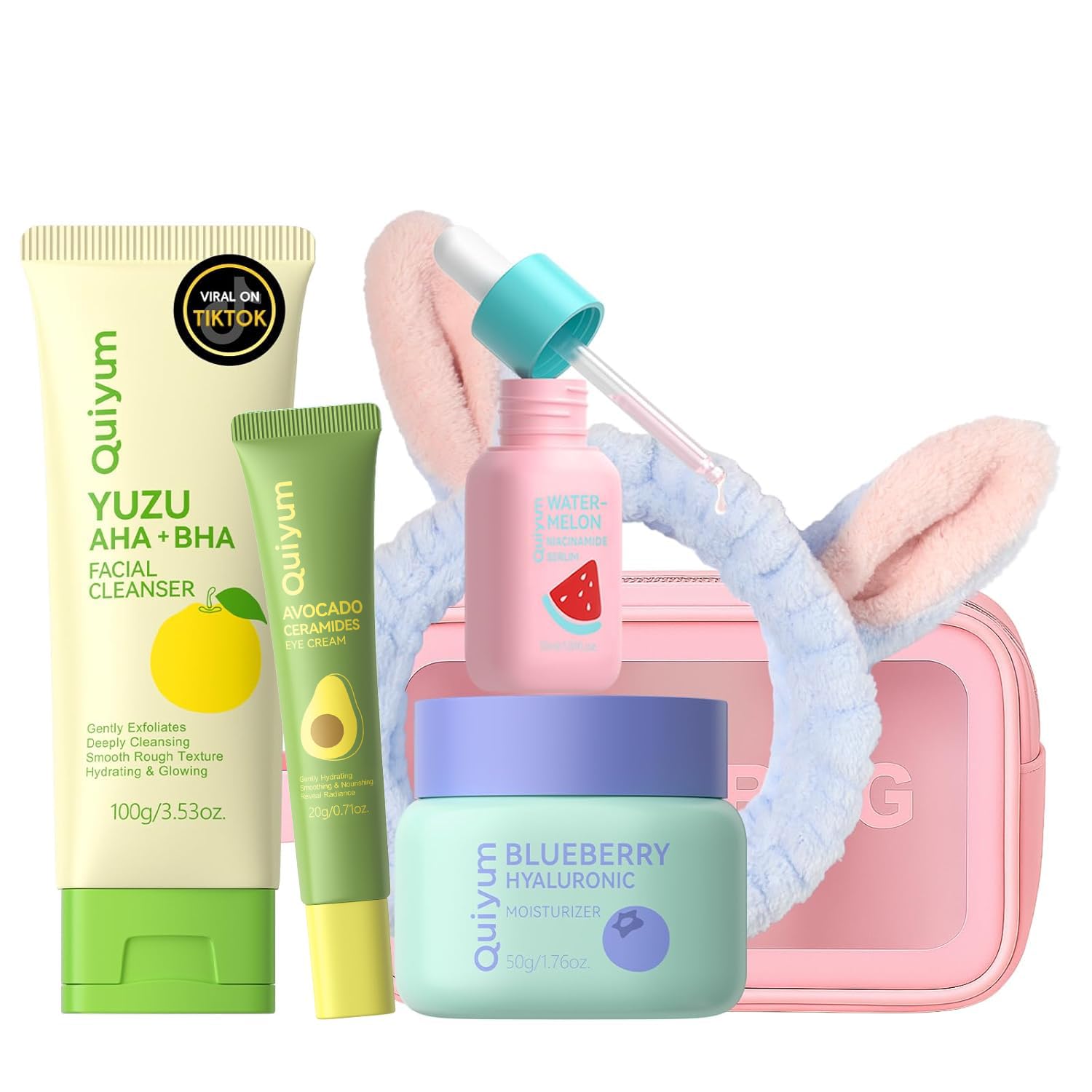 QUIYUM Fruit Skin Care Set, Birthday Christmas Beauty Gift, - Product Imagery