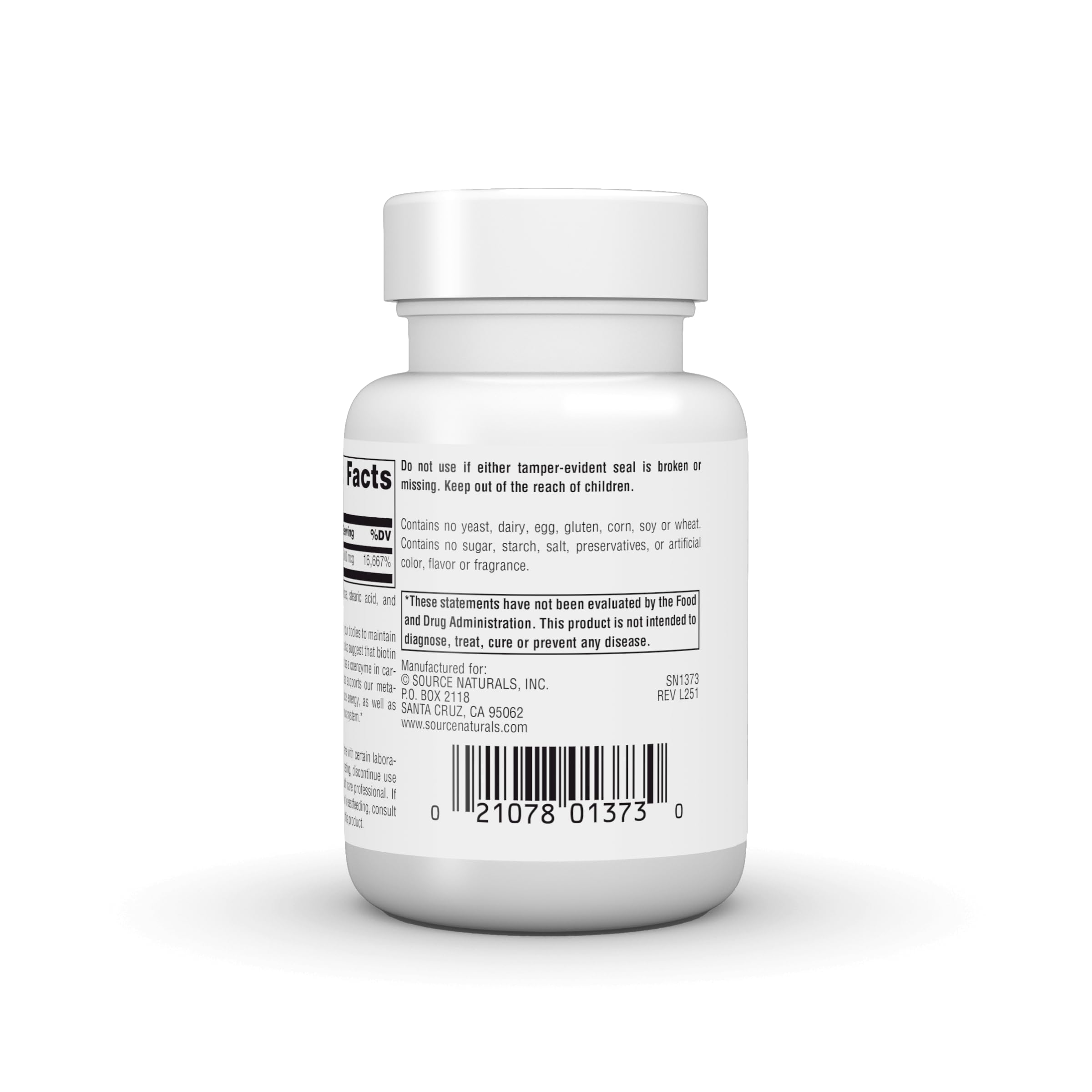 Source Naturals Biotin, 5,000mcg - 120 Tablets