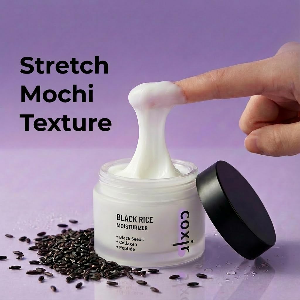 coxir Black Rice Moisturizer Face Cream, Niacinamide, 1.69 fl.oz – alternate angle