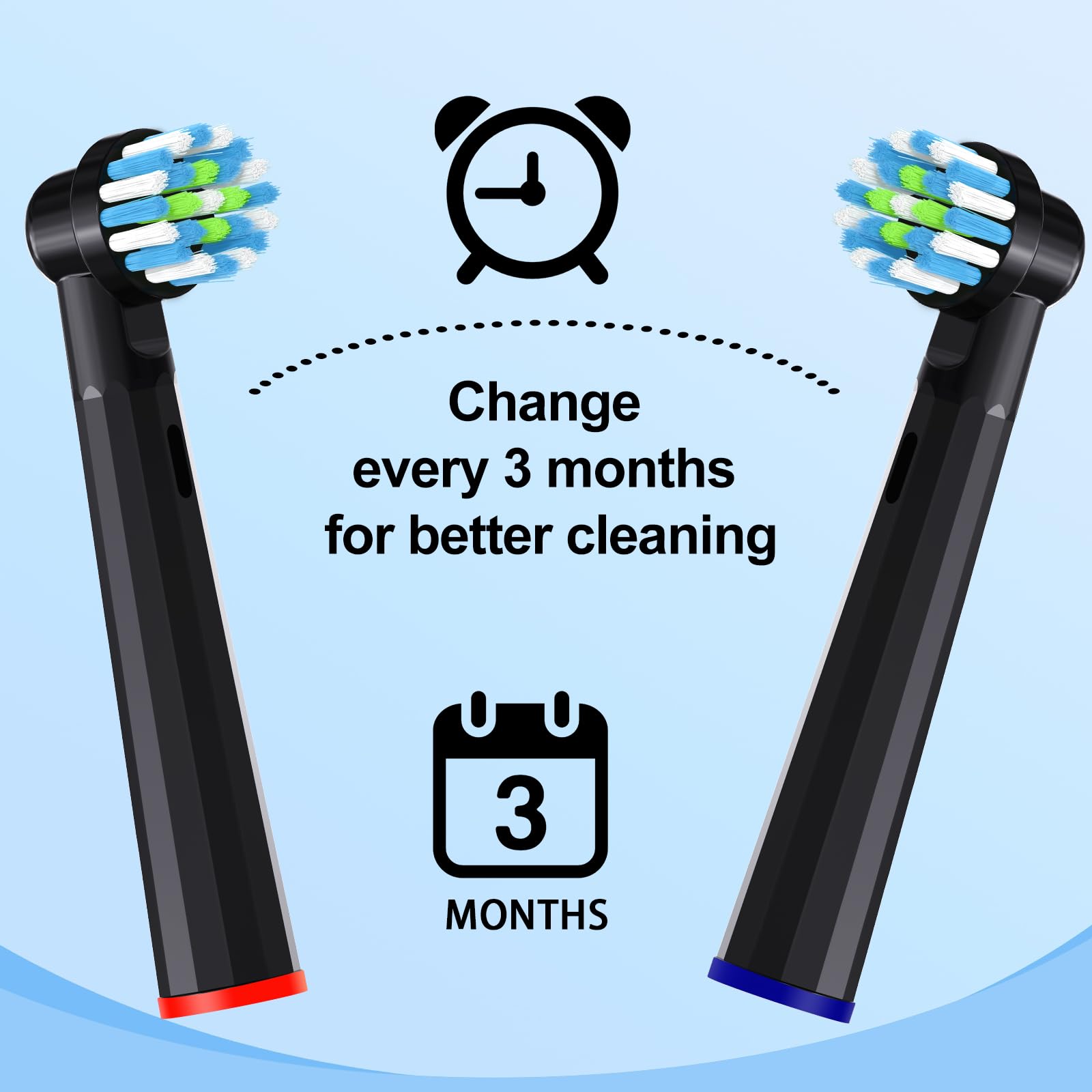 MOFELE replacement toothbrush heads for Oral-B Pro 1000, 8-pack, compatible electric toothbrush heads with soft bristles.