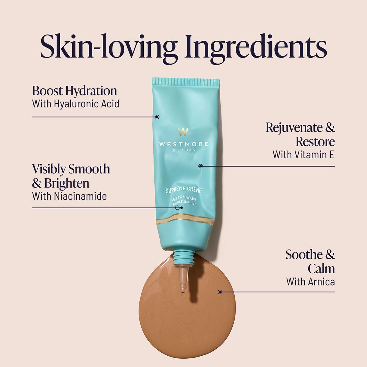 Westmore Beauty Supreme Creme Skin Tint Foundation, 2N Light Neutral,1.7 oz – full view