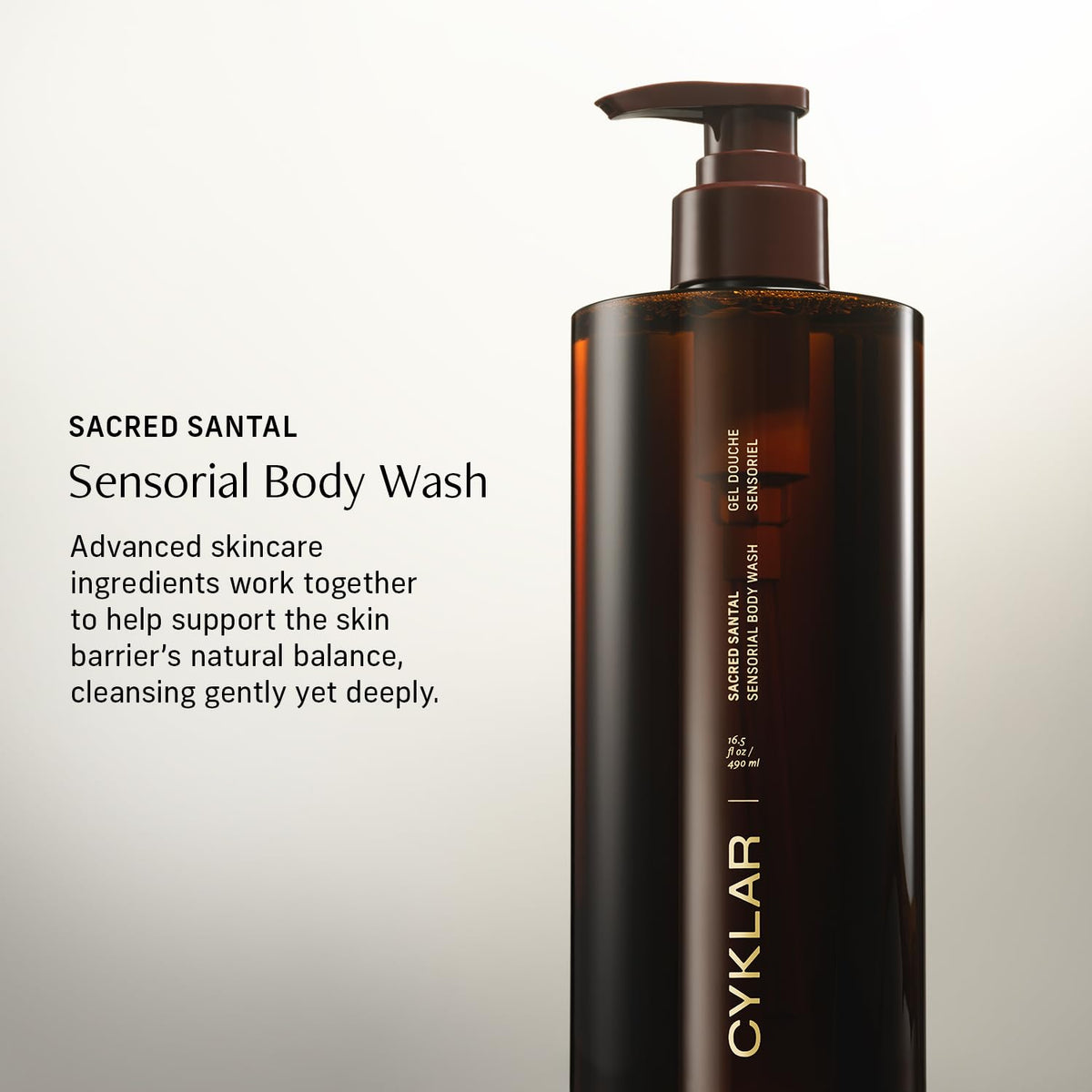 CYKLAR Sensorial Multi Oil Body Wash Cleanser Sacred Santal - CYKLAR Official Imagery - 3