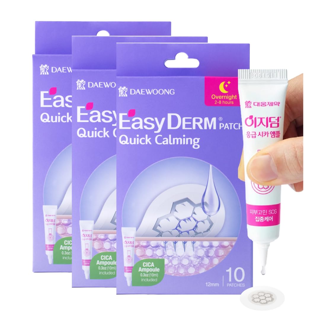 DWEasyDerm EasyDerm Quick(10ea) & Beauty(42ea) Pimple Patch Duo & Mini Cica Ampoule – close-up detail