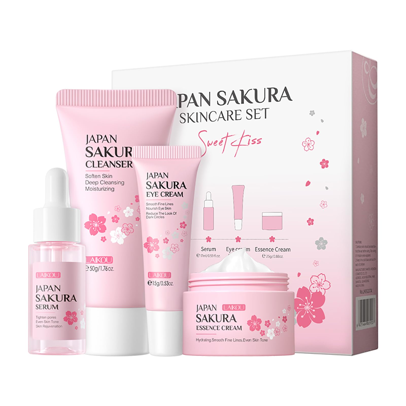 LAIKOU Skin Care Set JAPAN SAKURA Beauty Gift Sets Skin Care Kit - Product Imagery