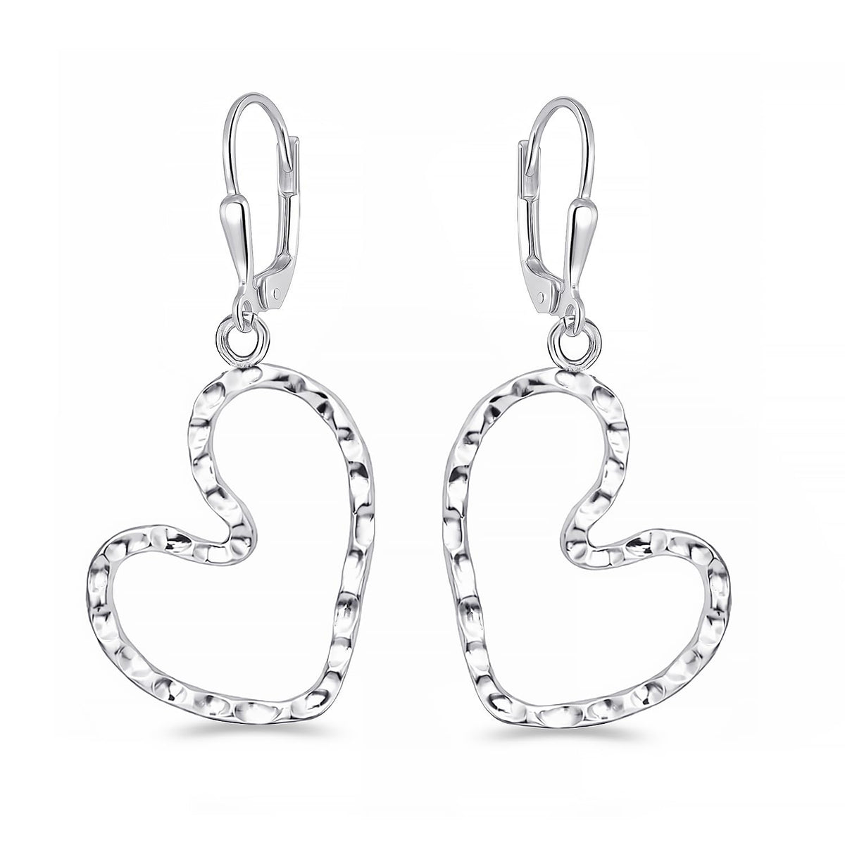 LeCalla 925 Sterling Silver Hammered Earrings for Women | Handmade Hammered Drop & Dangle Earrings Jewelry | Women's Sil