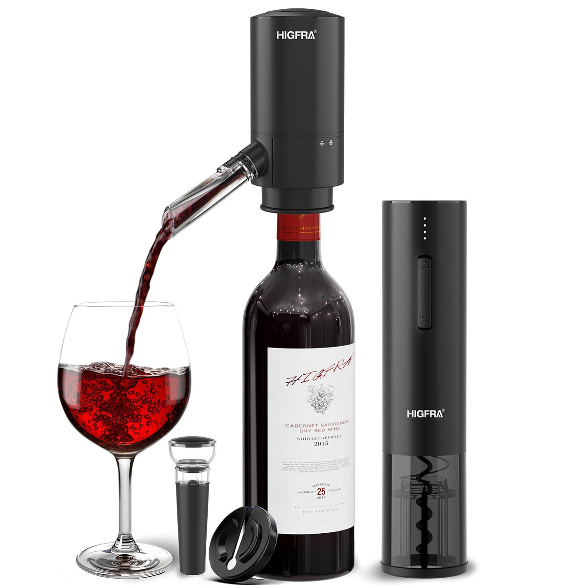 Fathers Day Gift Rechargeable Electric Wine Opener Set 4 in - Higfra Official Imagery - 2
