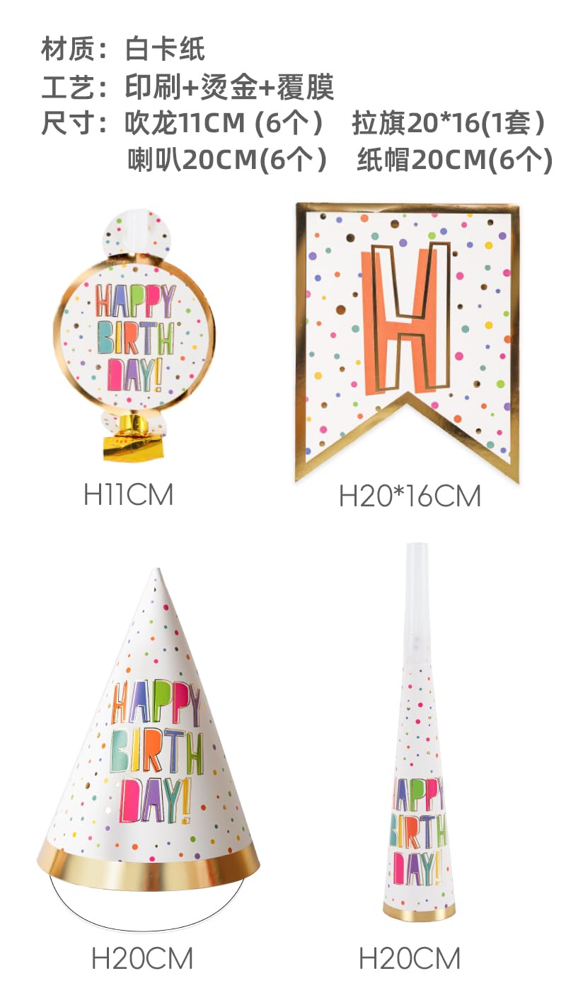 Party Ready Deluxe Birthday Party Supplies Set – Complete Decoration Bundle with Tableware, Drinkware, Banner, Cake Topp
