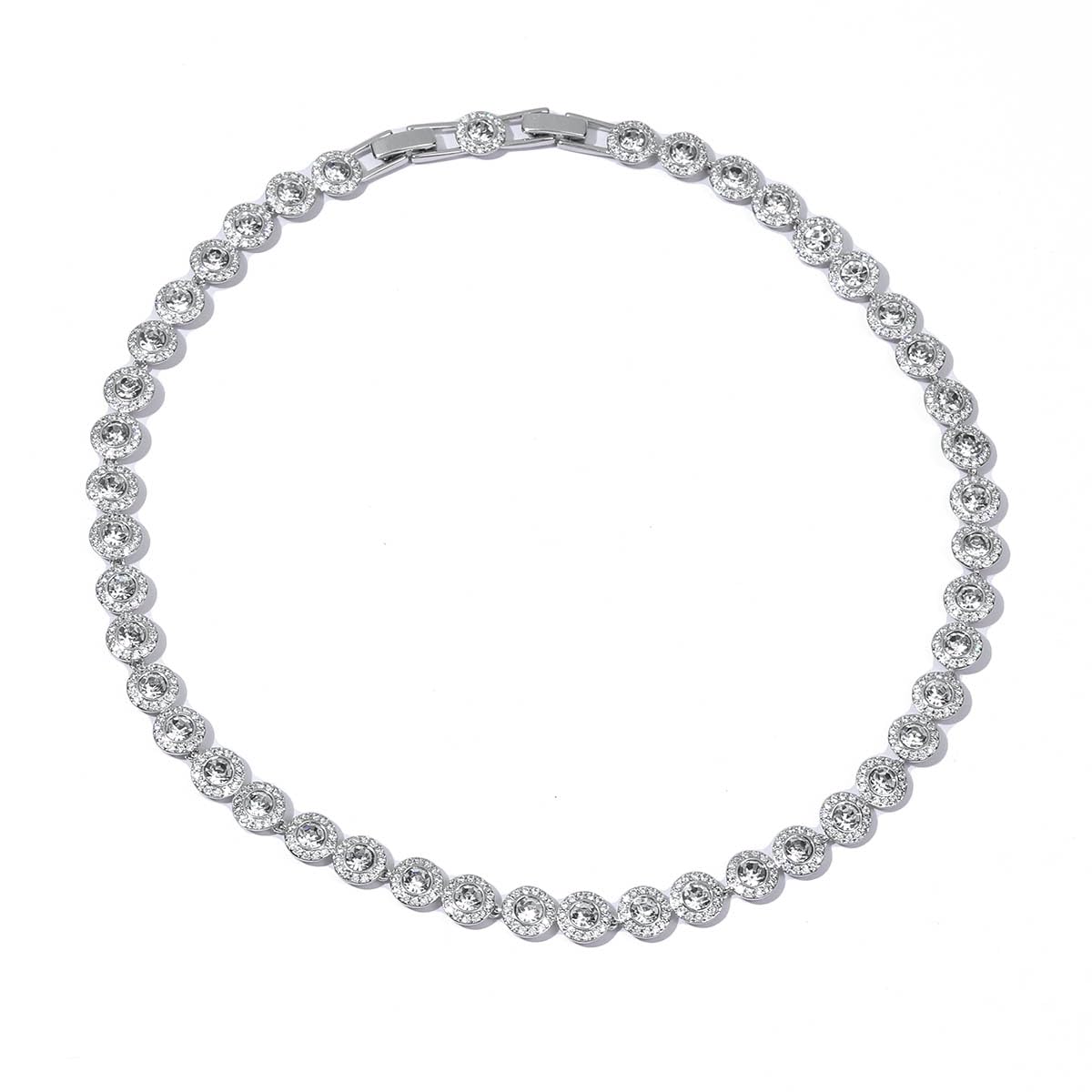 ZOEY Tennis Choker Necklace Tennis Bracelet for Women 18K - ZOEY Official Imagery - 2