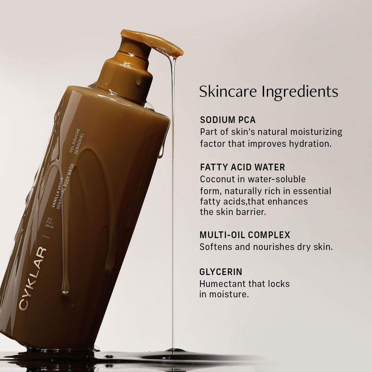 CYKLAR Sensorial Multi Oil Body Wash Cleanser Vanilla Verve - CYKLAR Official Imagery - 7