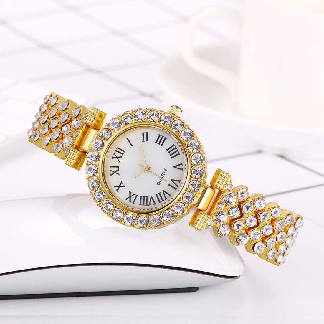 BESTKANG Women Diamond Watchs Luxury Fashion Ladies Bangle Bracelet Set Wrist Watch Female Dress Watch – full view