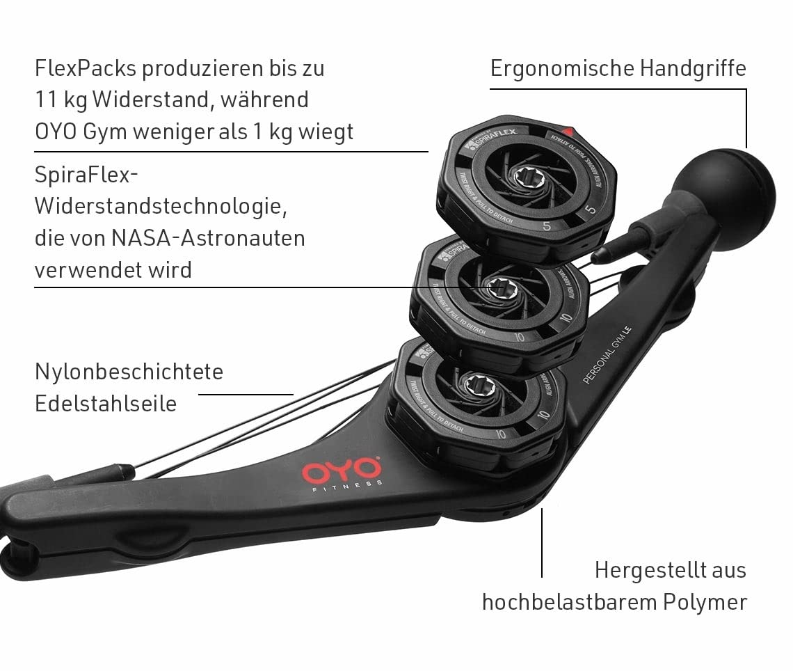 OYO Fitness OYO Personal Gym - Full Body Portable Gym: Home, Office or Travel - NASA SpiraFlex Resistance Technology – c
