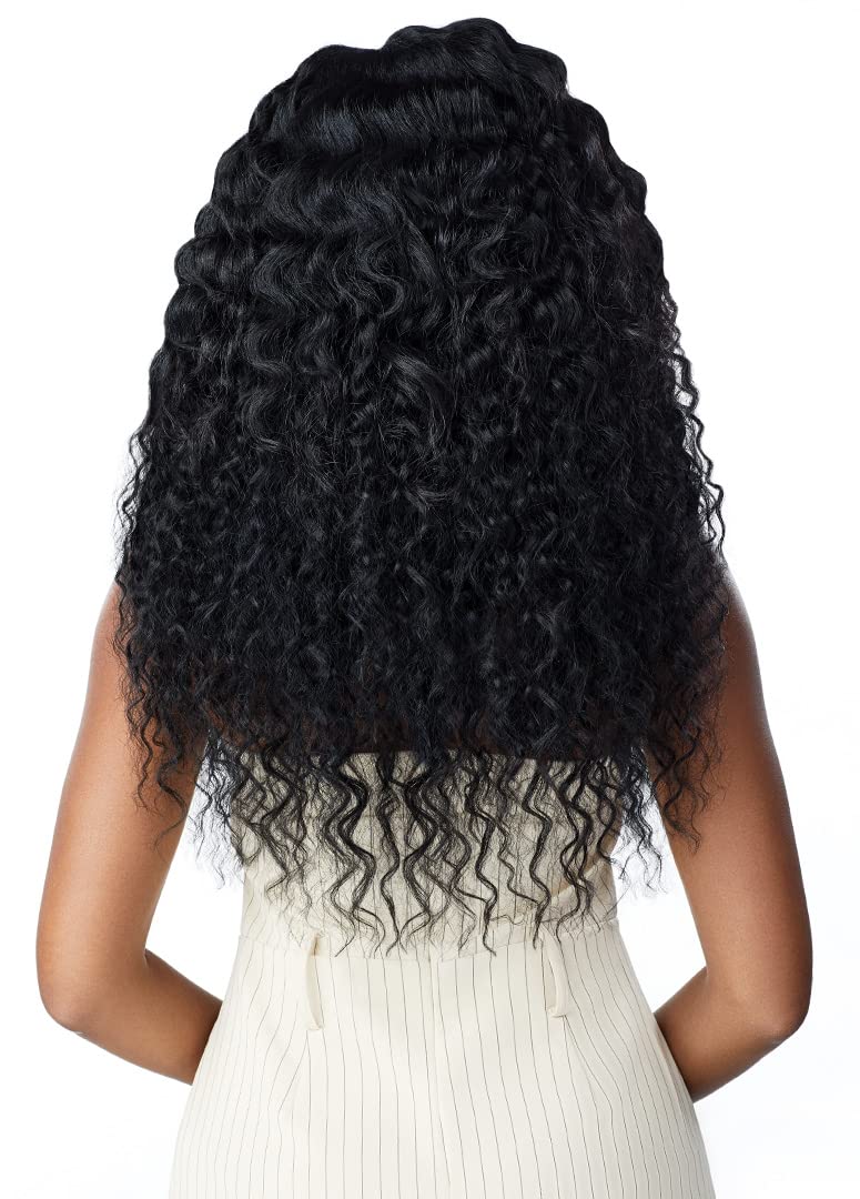 Outre Big Beautiful Hair Clip-In- 9PCS - Peruvian Wave 18" (NATURAL BROWN) – full view