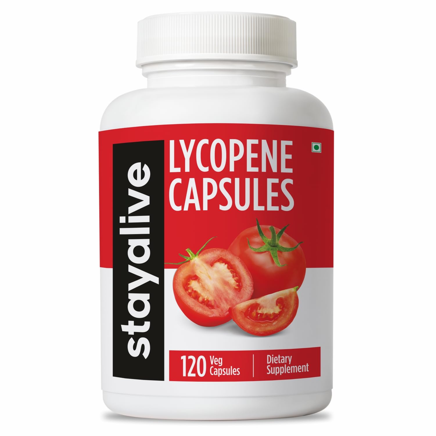 STAY ALIVE Lycopene Supplement for Men 60mg, Natural Tomato - Product Imagery