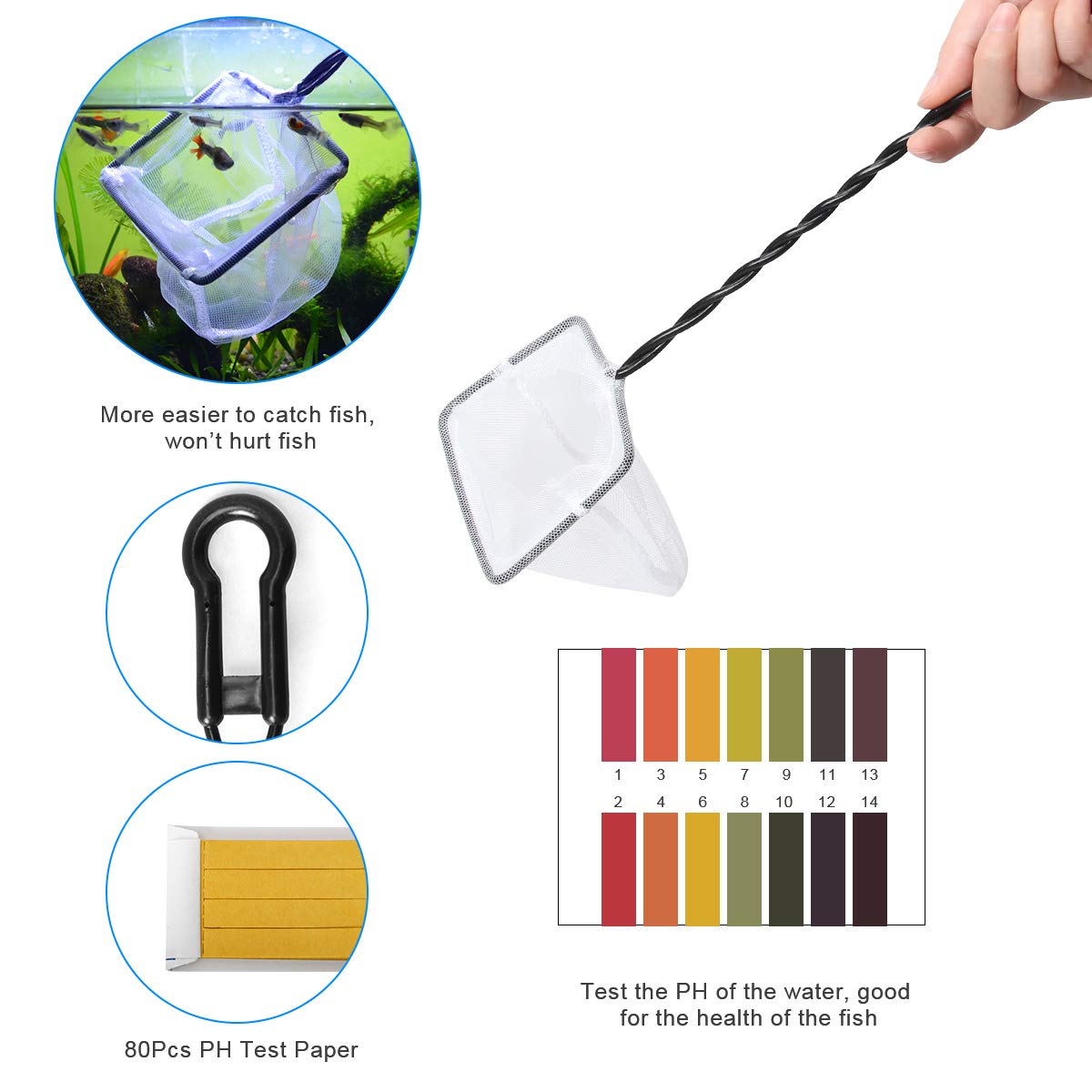 Extra Long Aquarium Aquascaping Tools Kit 8 in 1, Liveek Stainless Steel Aquarium Plant Tools Long Fish Tank Aquascape T