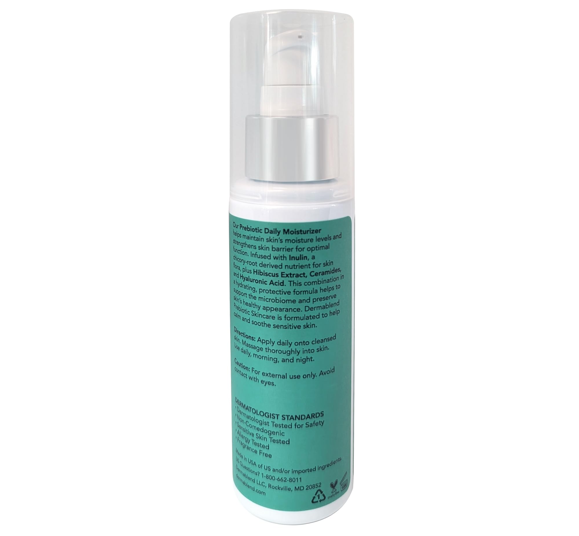 Dermablend Prebiotic Daily Moisturizer in 3 fl oz bottle, hydrating skin with soothing, nourishing skincare for daily use.
