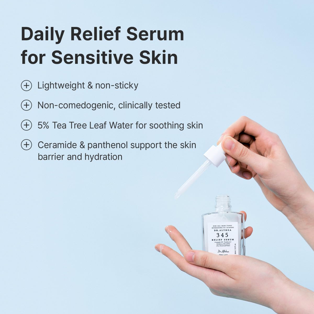 Dr.Althea 345 Relief Serum, Korean Vegan Skin Care, 1.01 Fl Oz – full view