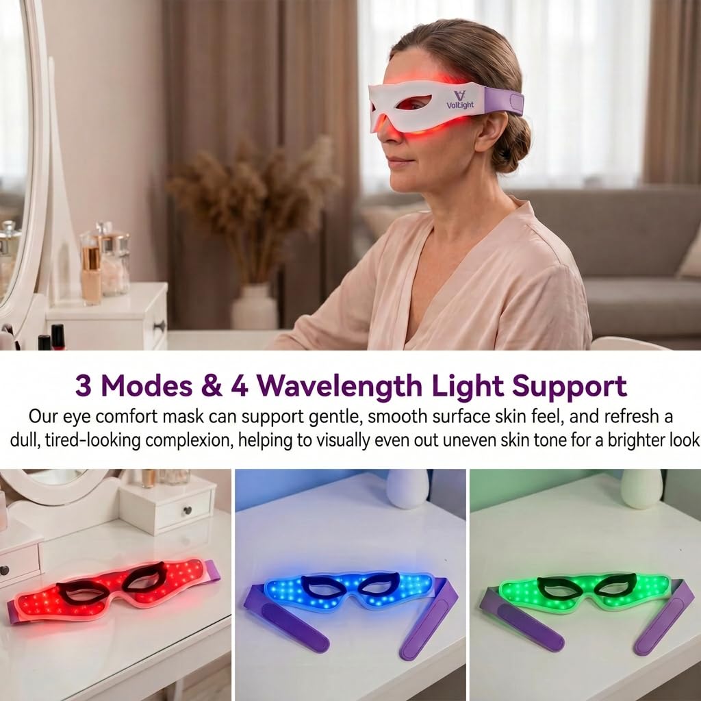 LED Eye Mask 4 Color Spectrum Light Therapy Mask - AuthHair Official Imagery - 3