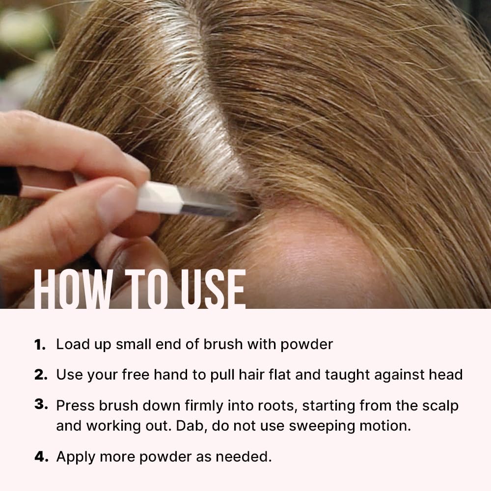 COLOR WOW Root Cover Up – Temporary Hair Color Touch-Up – close-up detail in Dark Brown