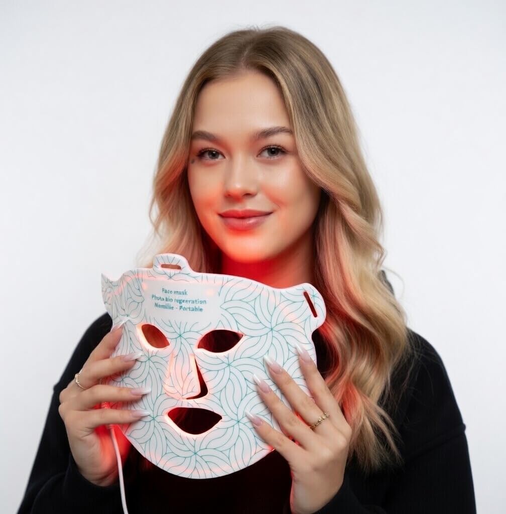 Super Supply Bros FDA Cleared LED Light Therapy Mask for Face - Infrared Red Light Therapy for Skin - Red Light Therapy 