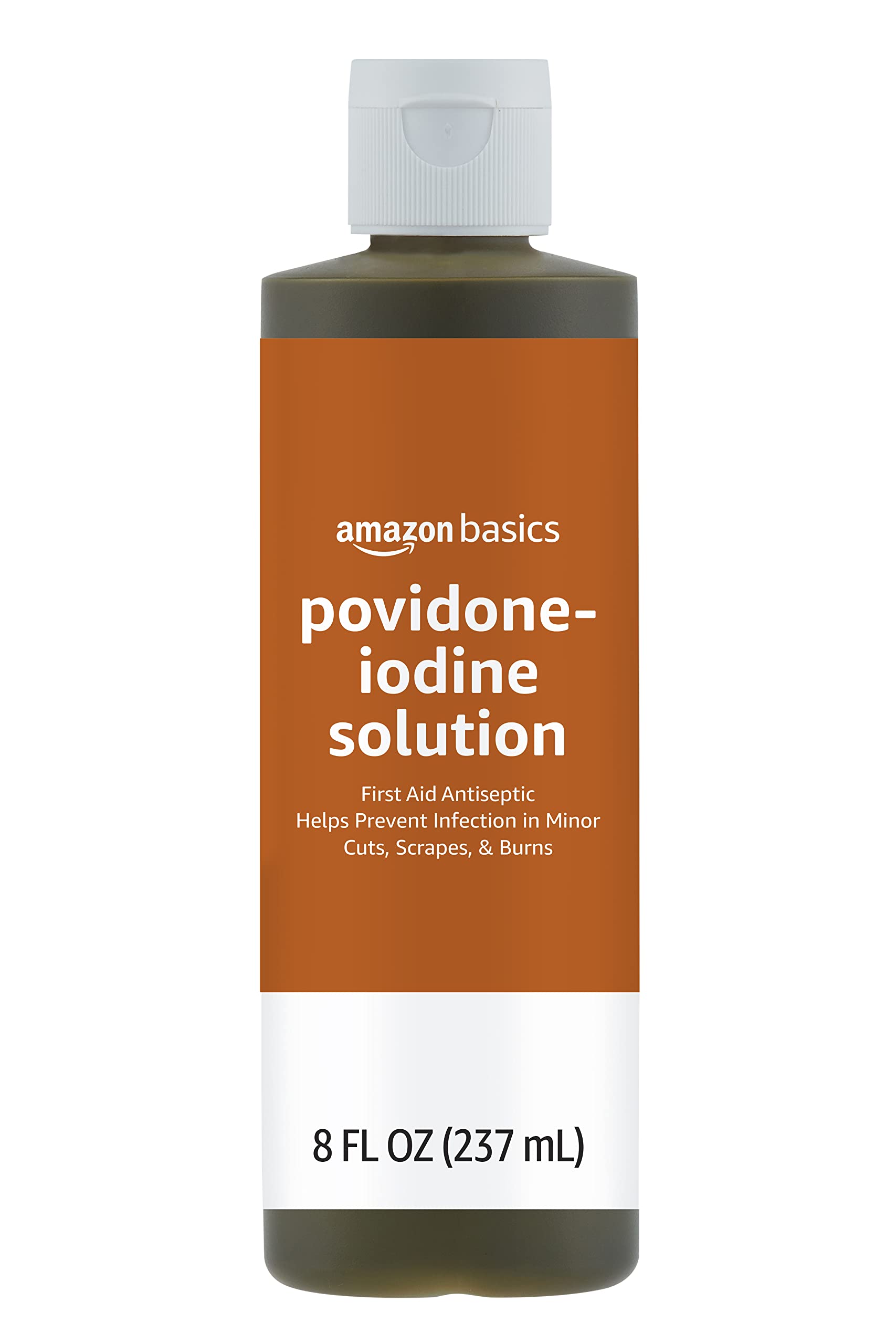 Amazon Basics First Aid Antiseptic, 10% Povidone Iodine Solution - Product Imagery