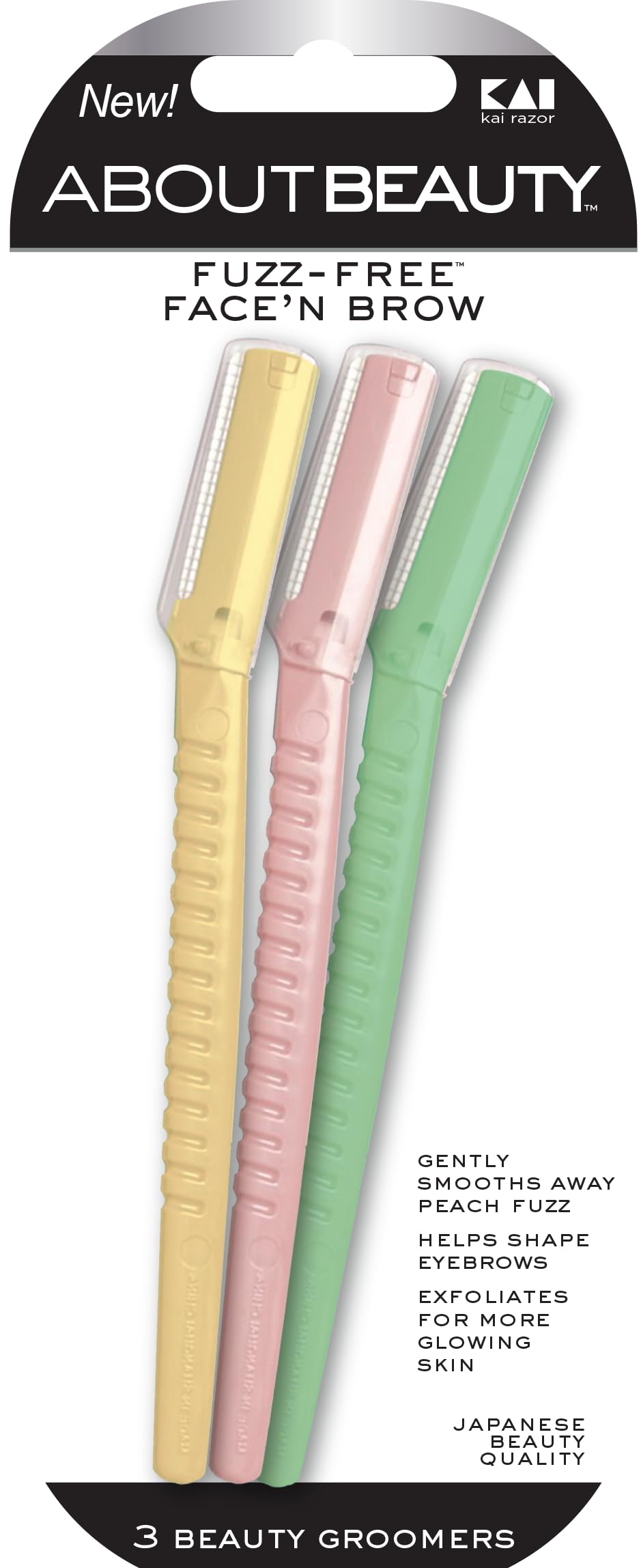 About Beauty Face N Brow 3 manual razor groomers for hair removal, designed for precise facial and eyebrow grooming.
