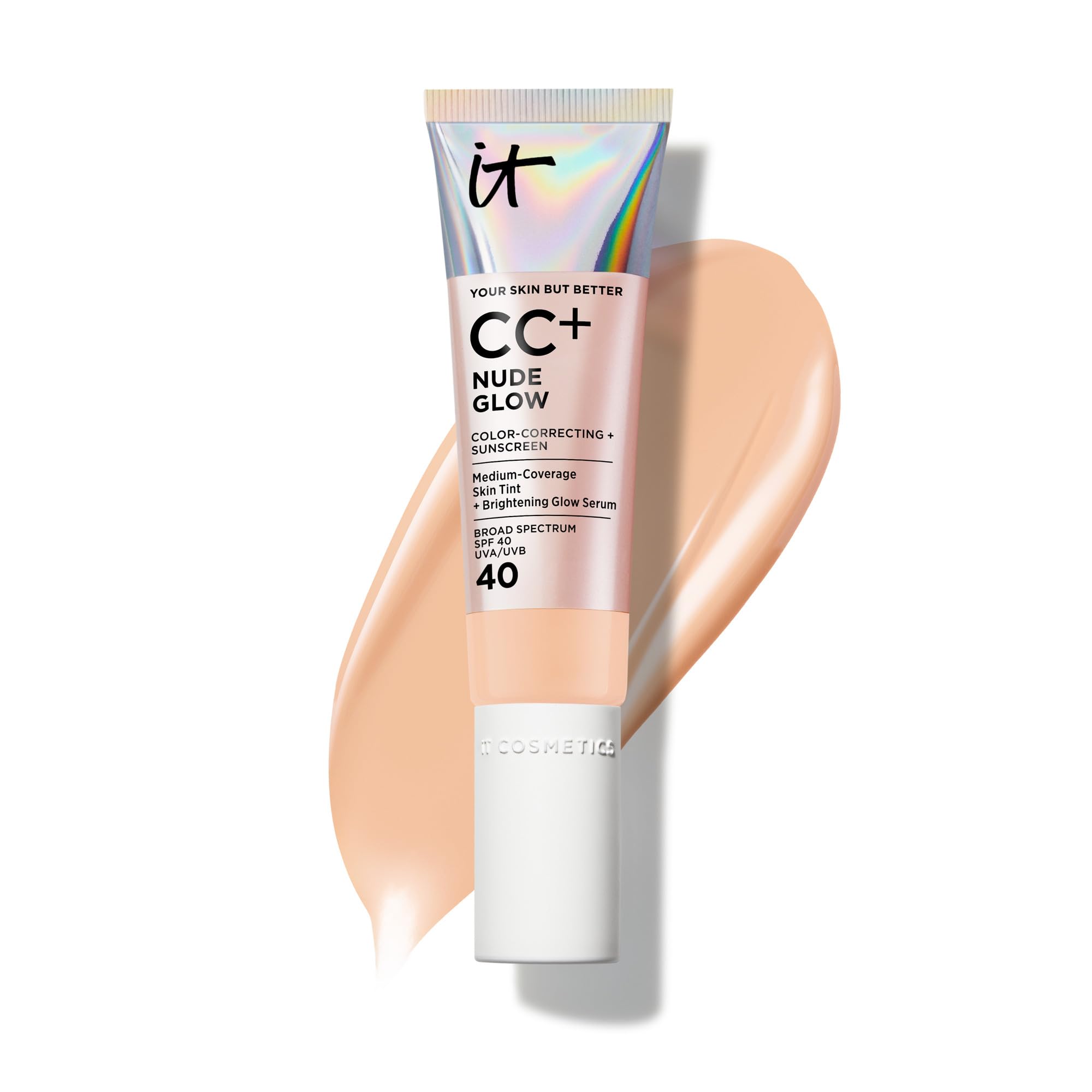 IT Cosmetics CC+ Cream Nude Glow Foundation with SPF 40 - - Product Imagery