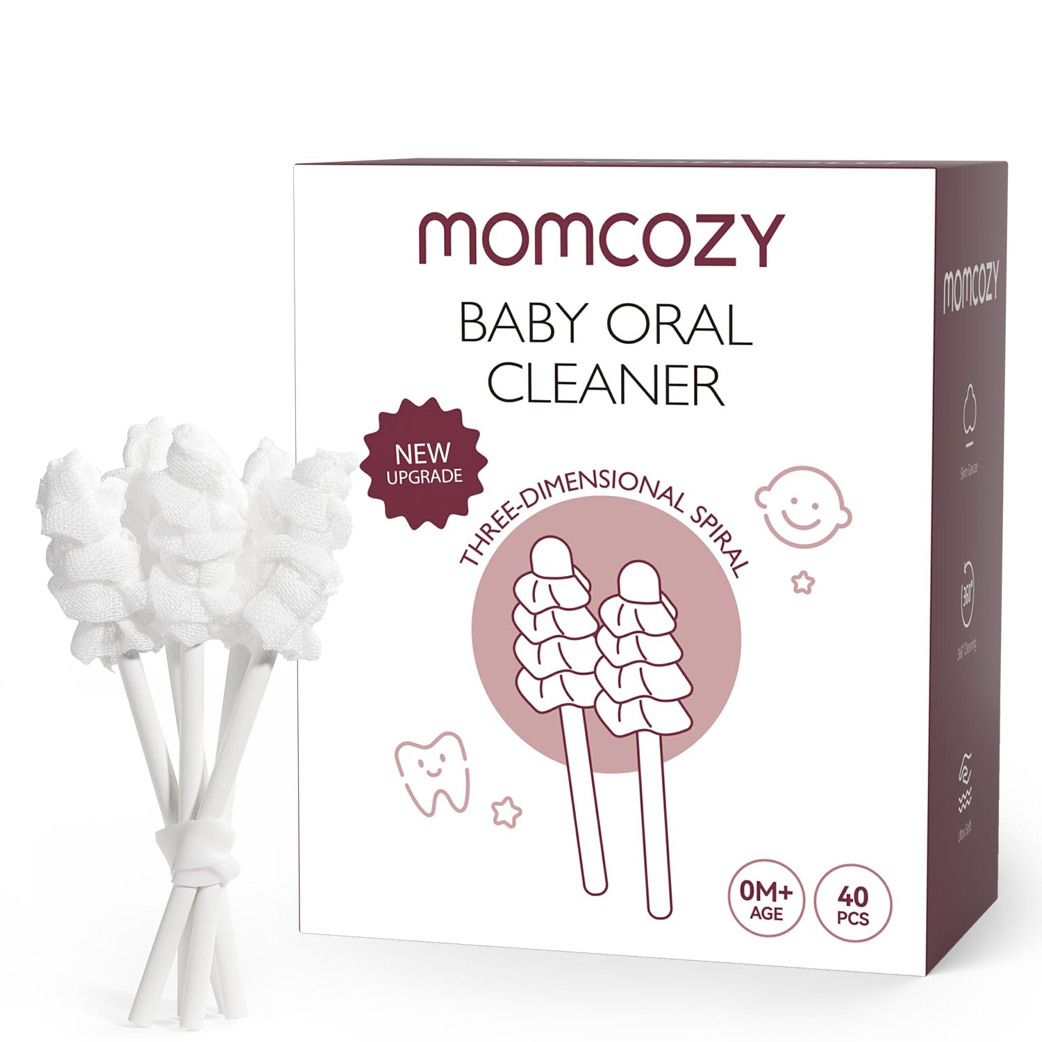 Momcozy Baby Tongue Cleaner Baby Toothbrush Disposable Oral - Product Imagery