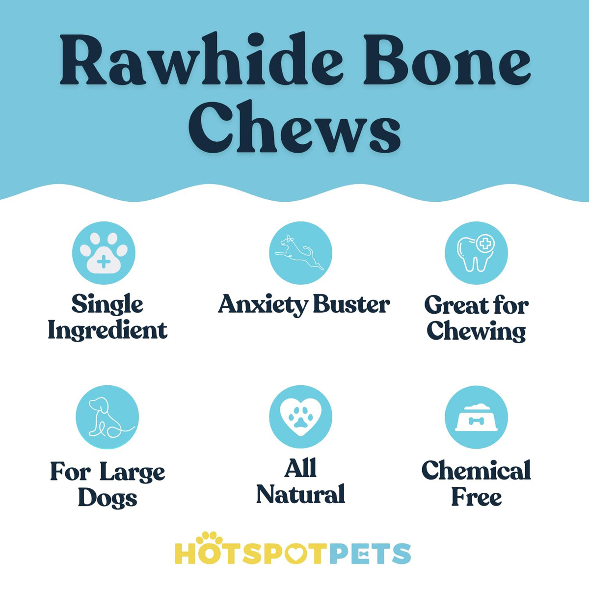 hotspot pets 8 9 Inch Large Rawhide Dog Chew Bones Made from - hotspot pets Official Imagery - 3