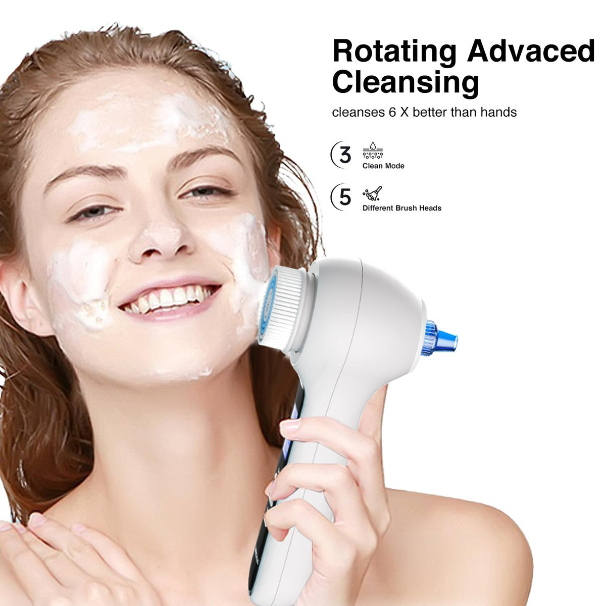 Rechargeable Rotating Face Scrubber - Umickoo Official Imagery - 6