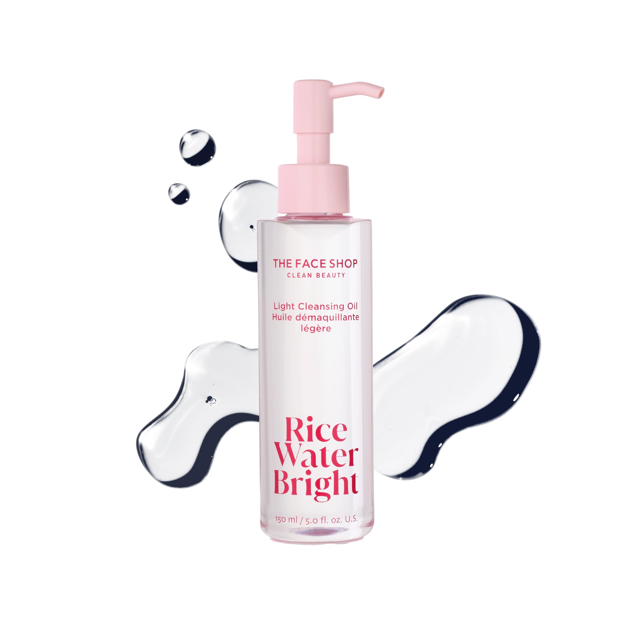 THE FACE SHOP Rice Water Bright Light Cleansing Oil, 5.0 fl. oz. - Product Imagery