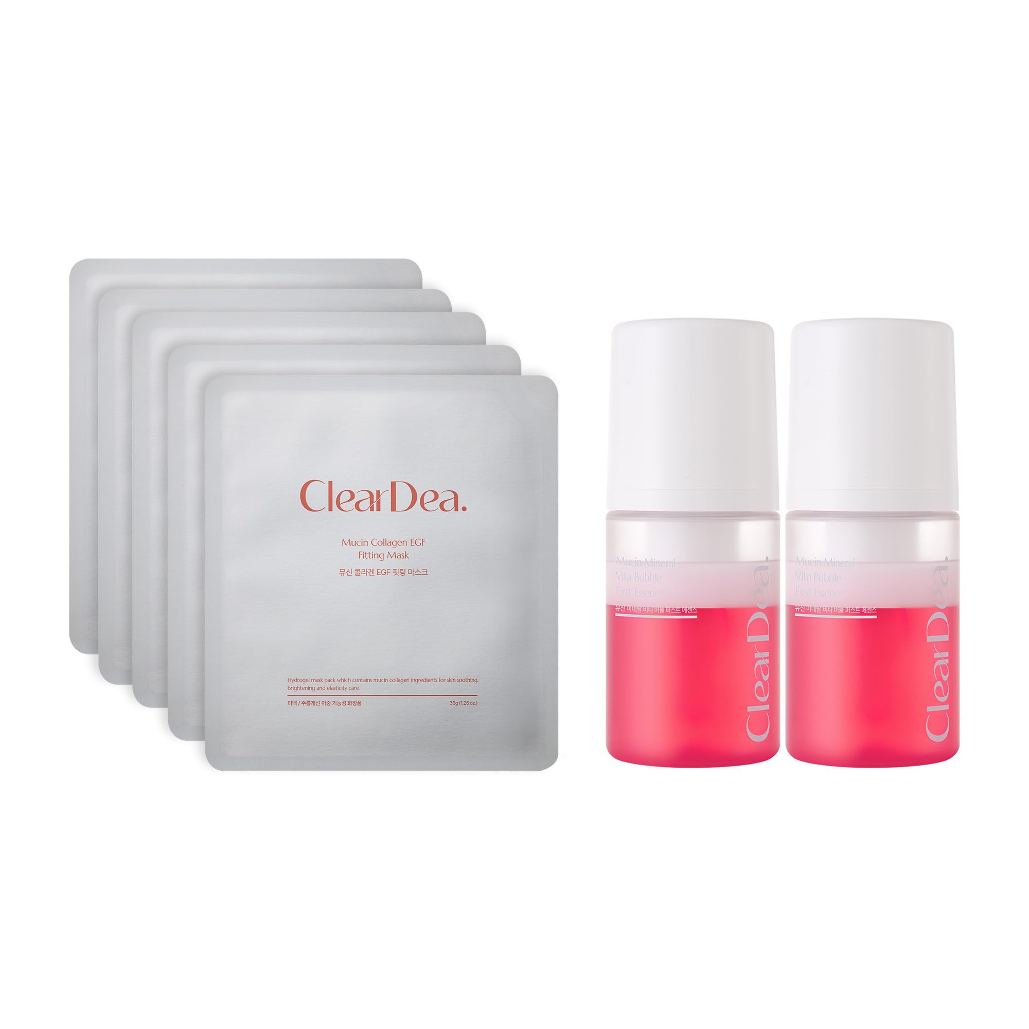 Glass Glow Ritual Set – Hydrogel Mask (5 Pack) + Bubble First - Product Imagery