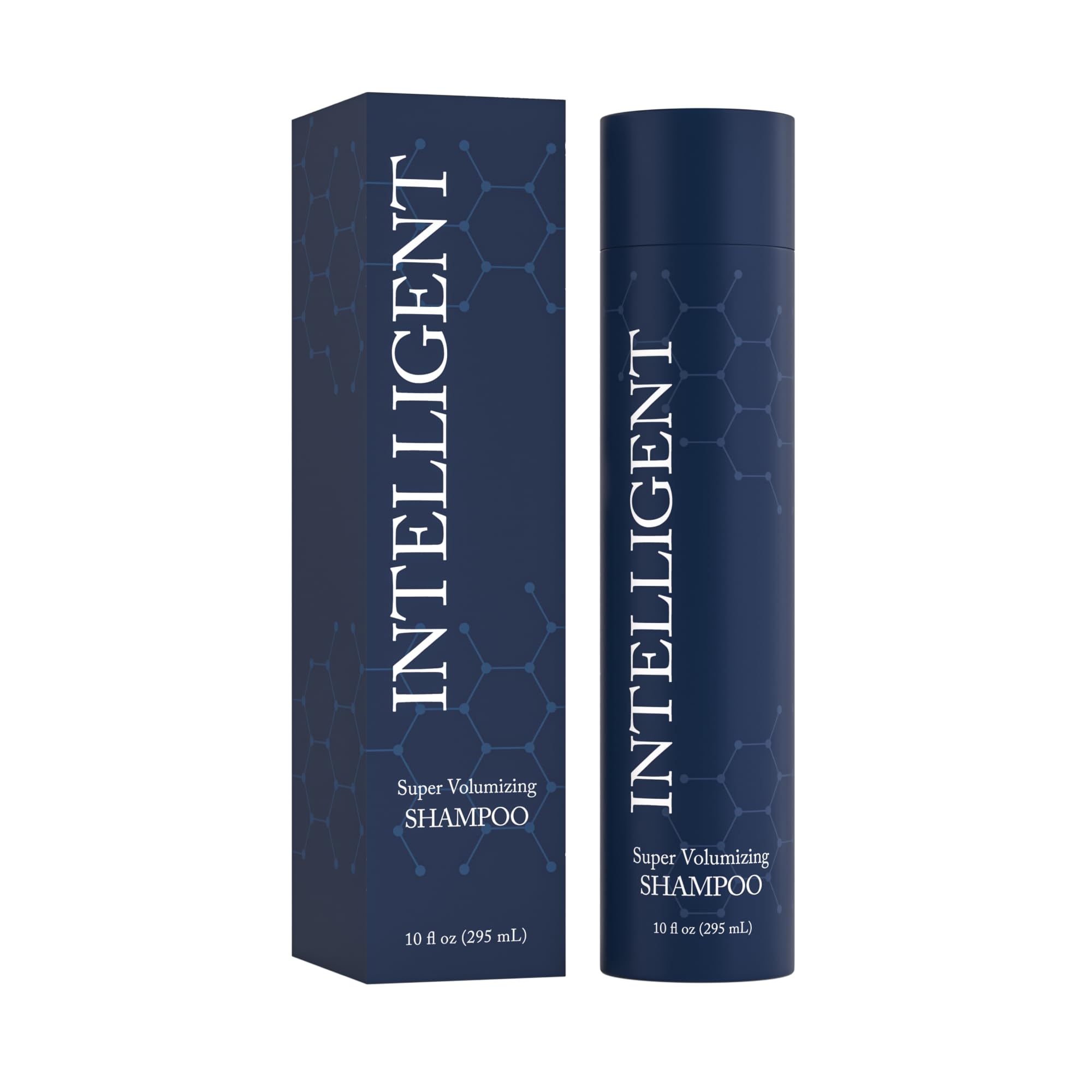 Intelligent Super Volumizing Hair Loss Shampoo bottle, 10 fl oz, designed to strengthen weakened, thinning hair and maximize volume.