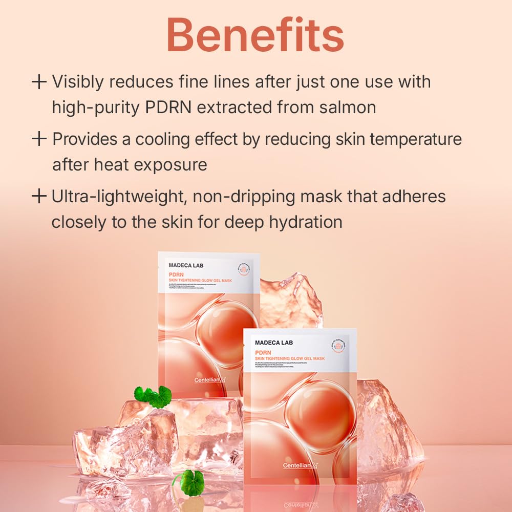 CENTELLIAN 24 Madeca Lab PDRN Firming Glow Korean Hydrogel Face Mask – close-up detail