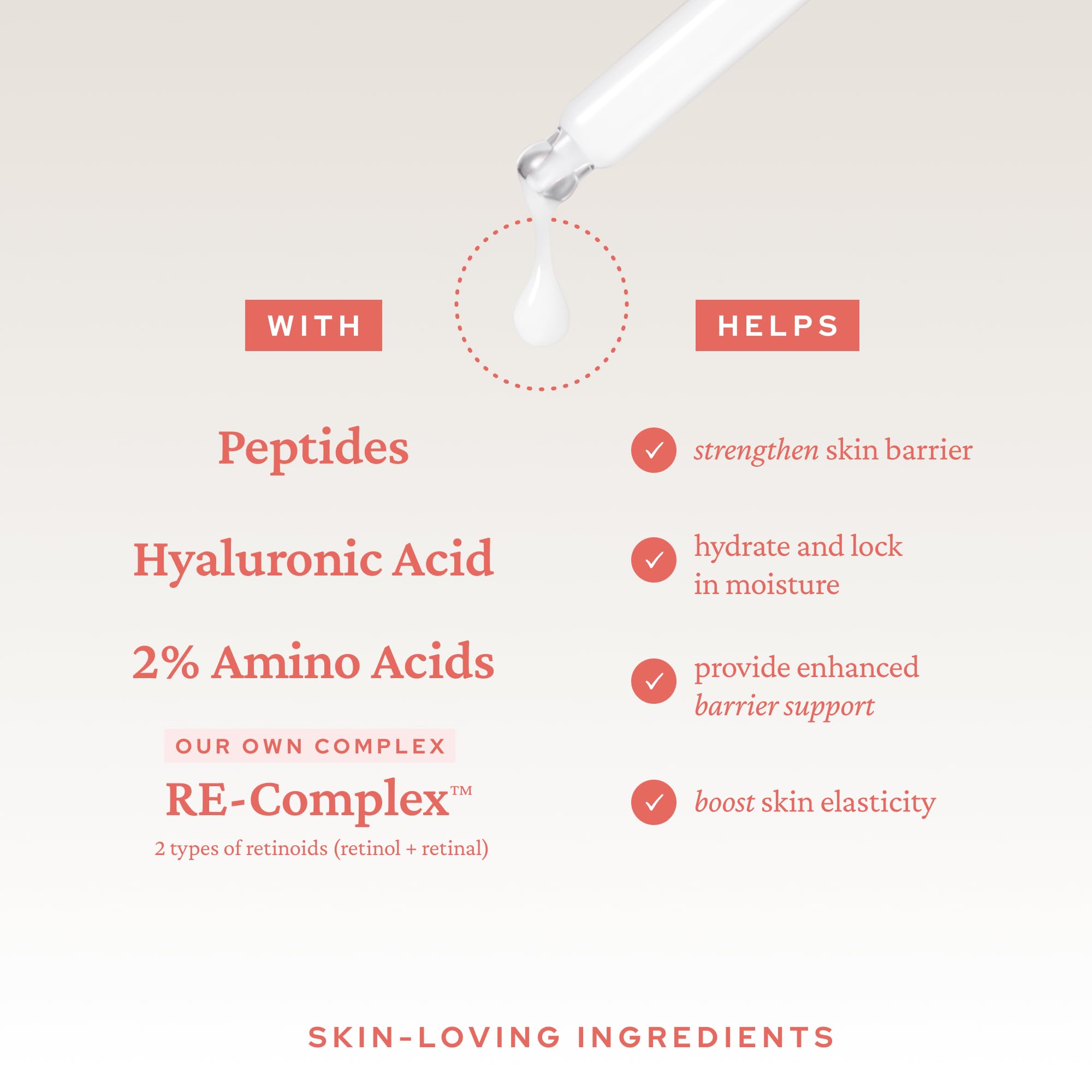 belif Retinol & Peptide Super Drops serum in a clear 1.01 fl oz bottle, featuring a dropper cap and sleek packaging.