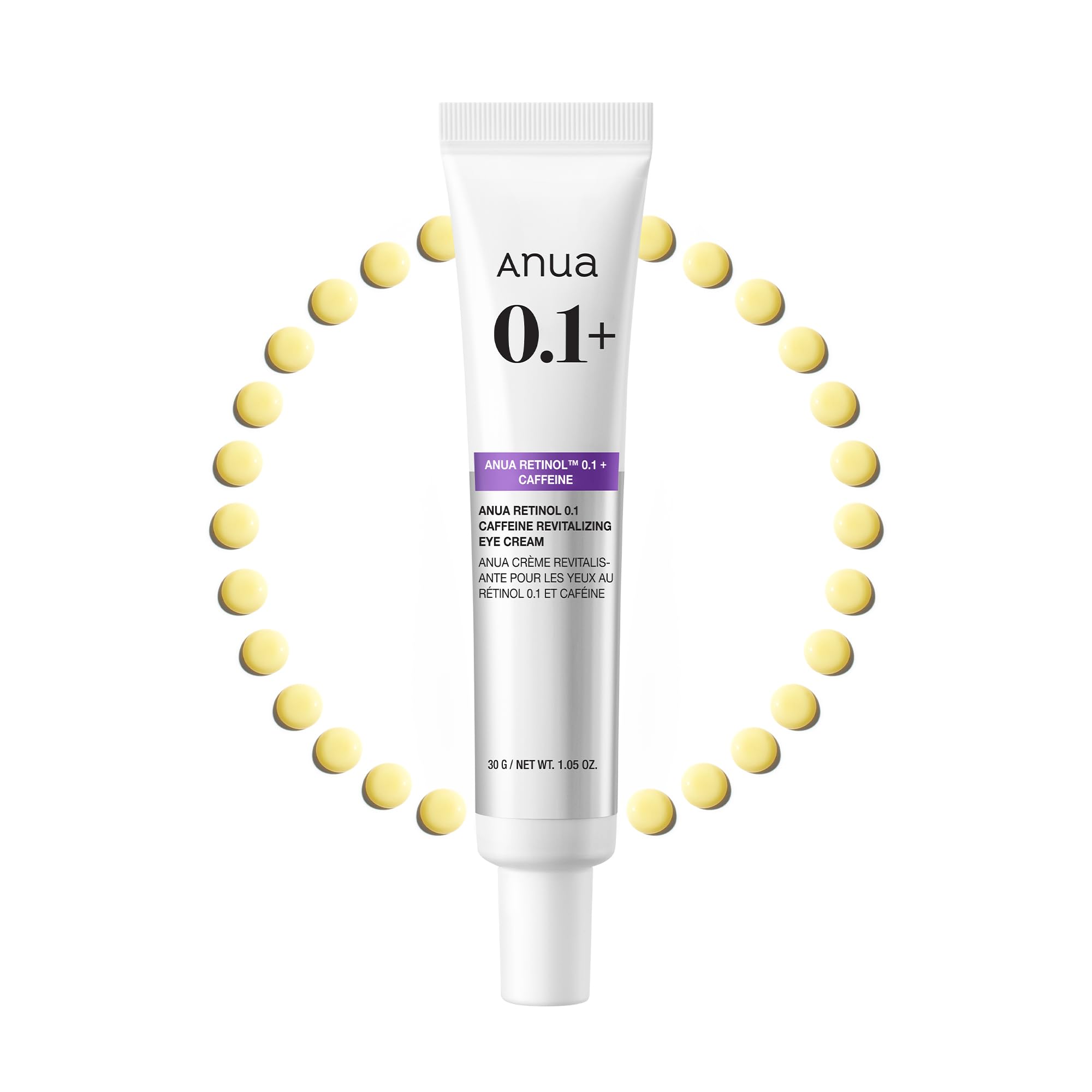 Anua Retinol 0.1 Caffeine Revitalizing Eye Cream, 1.05 fl oz - Product Imagery