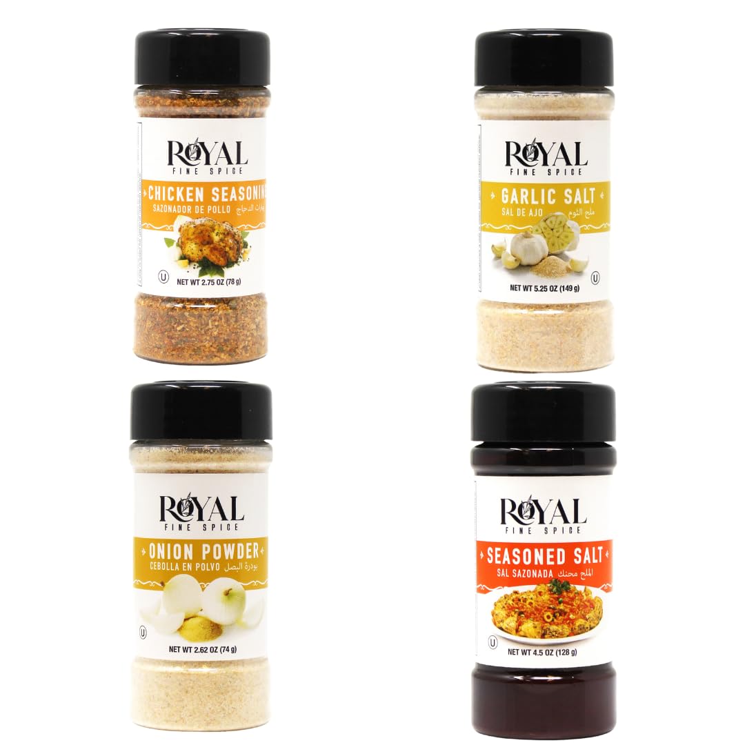 June Street Market 10 Piece Essentials Kitchen Starter Gift Set: Spices with Trilingual Labels (English, Spanish, Arabic