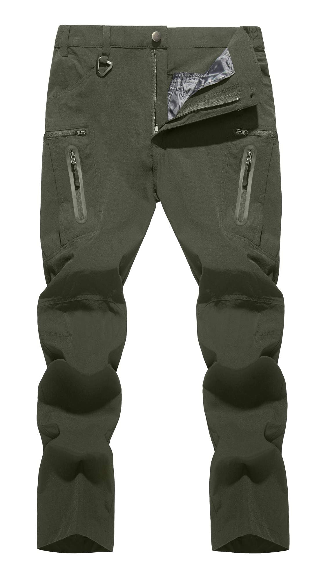TACVASEN Men's Lightweight Hiking Tactical Pants Waterproof Quick Dry Cargo Work Rain Outdoor Pants 8 Pockets – product 