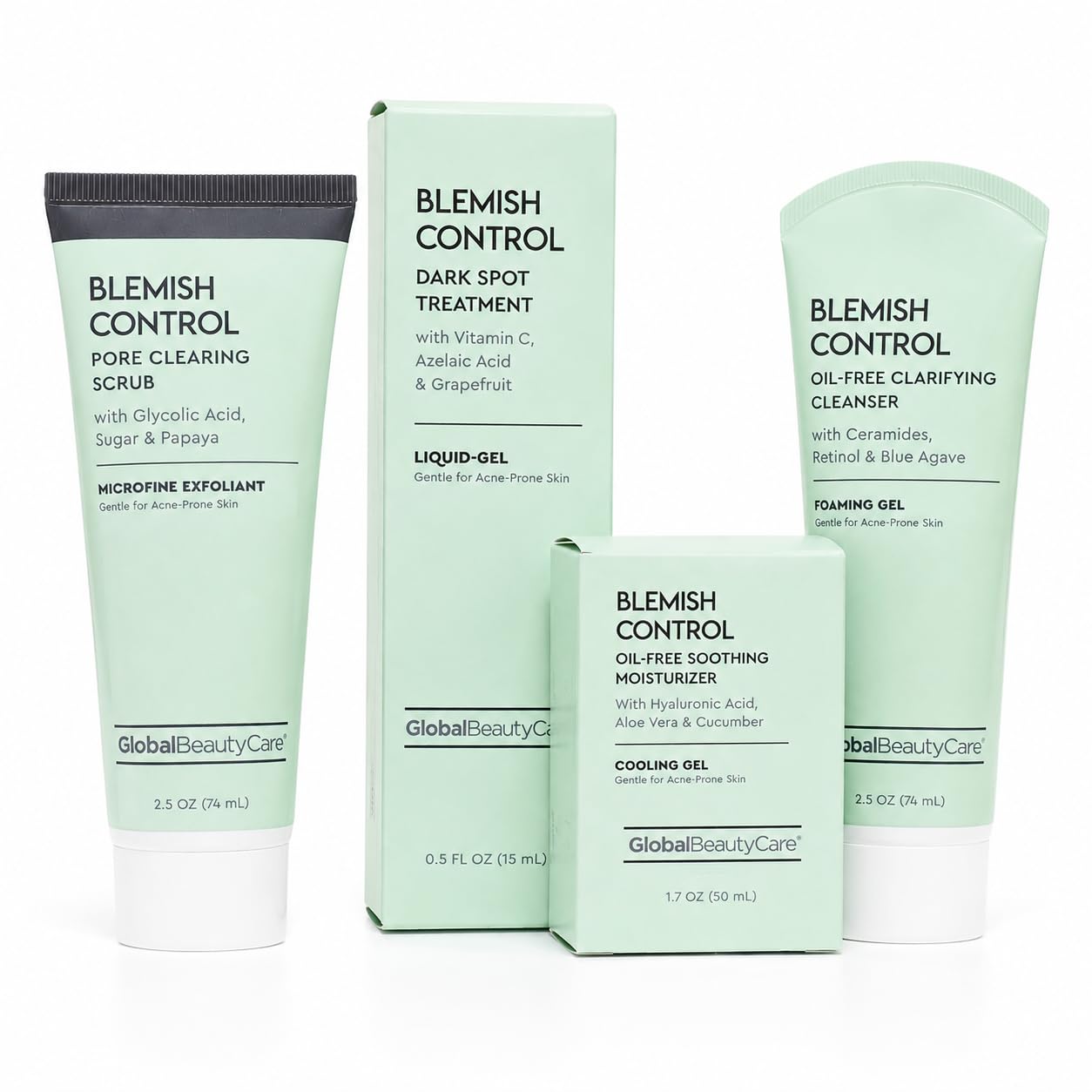 Global Beauty Care Blemish Control Oil-Free Skin Care Routine - Product Imagery