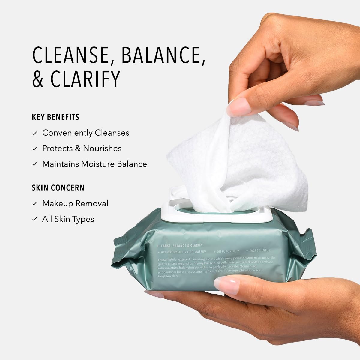 HydroPeptide HydroActive Micellar Cleansing Cloths, Remover (30 Cloths) – product photo (Cloths &amp; Towelettes)