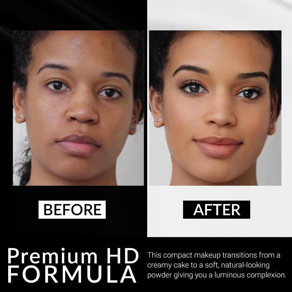 Cream To Powder Foundation by Flori Roberts, Full Coverage – close-up detail in Tawny