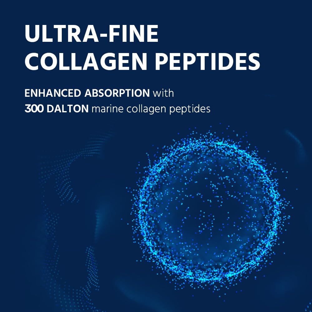 Cevitol Marine Collagen Peptides - Hydrolyzed Ultra-fine Collagen Powder for Women & Men, Hyaluronic Acid, Biotin, Vitam