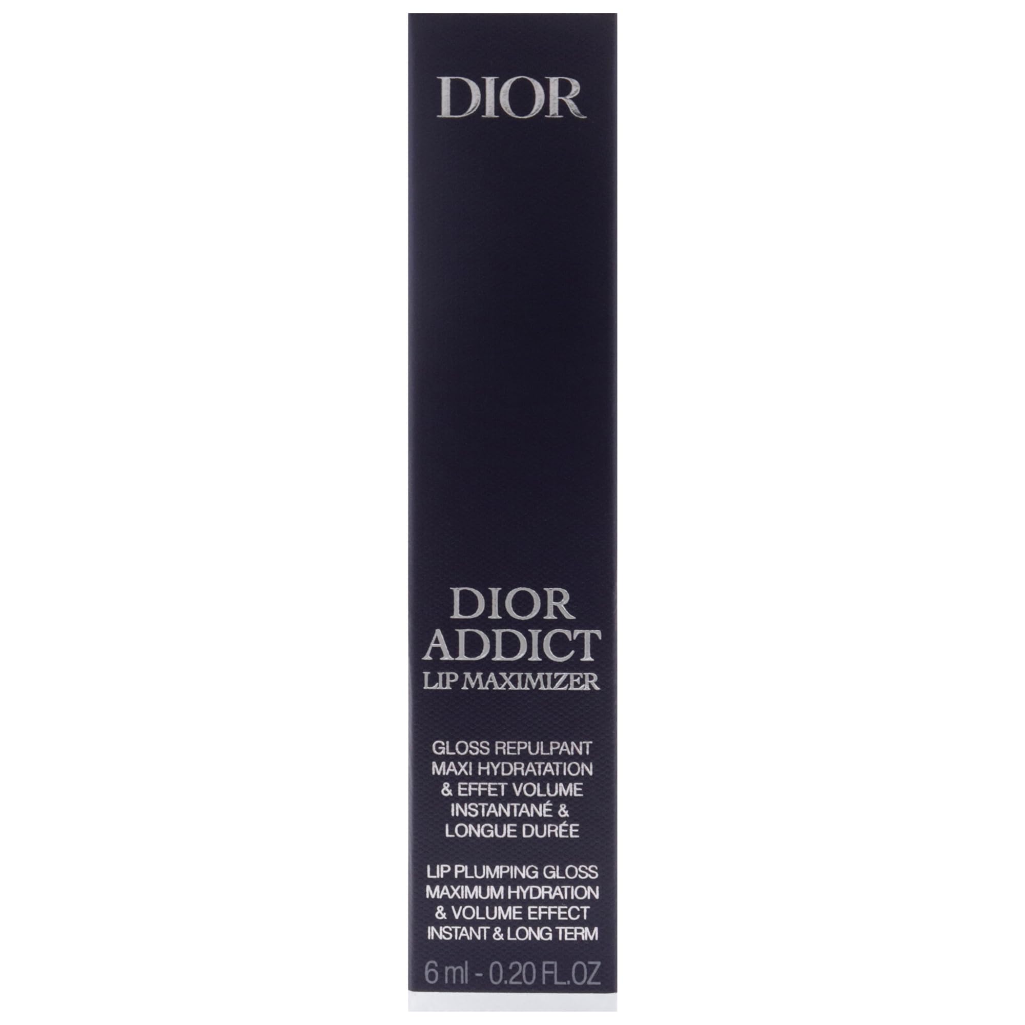 Dior Addict Lip Maximizer 020 Mahogany lip color in a sleek tube, showcasing glossy mahogany shade and product branding.