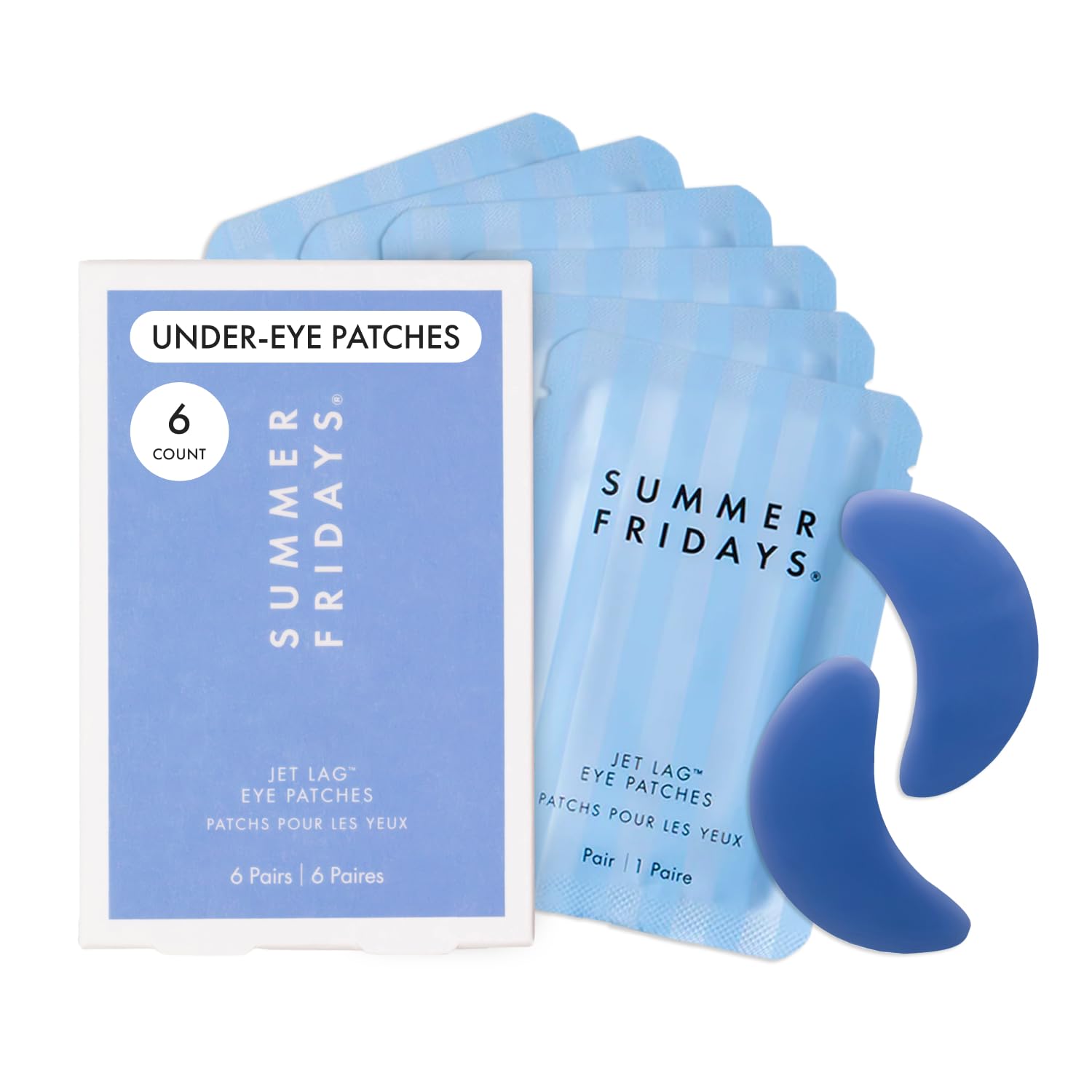 Summer Fridays Jet Lag Hydrating Eye Patches - De-puffing - Product Imagery