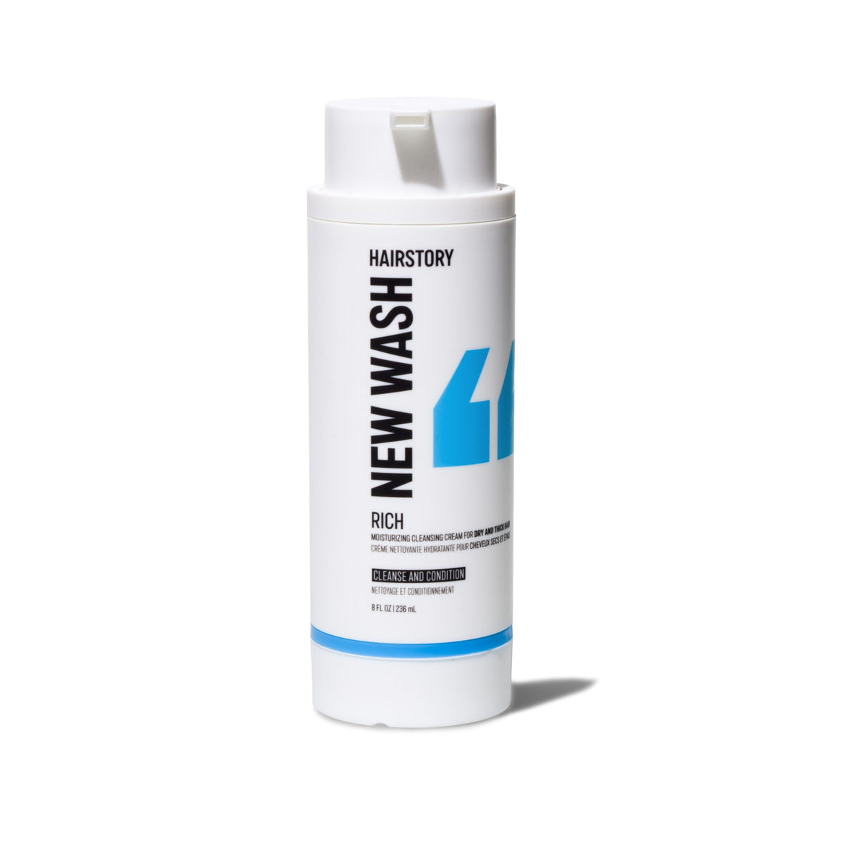 Hairstory New Wash Rich Cleansing Cream for Thick, Curly Hair 8 oz Bottle – product photo (Shampoos)