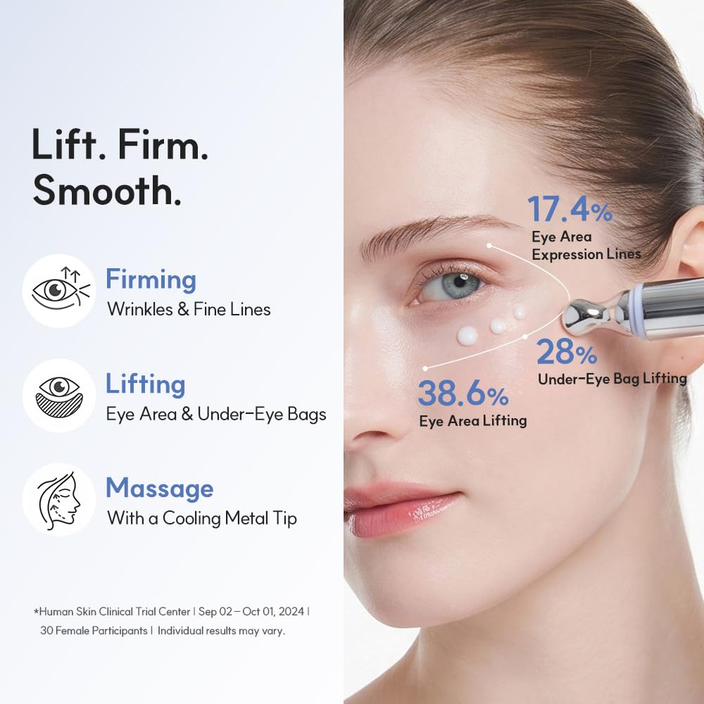 AROCELL Botulcare Wrinkle Solution Vibrating Eye Cream | Korean Under Eye Cream | Collagen & Galvanic Care, Hydrating, M