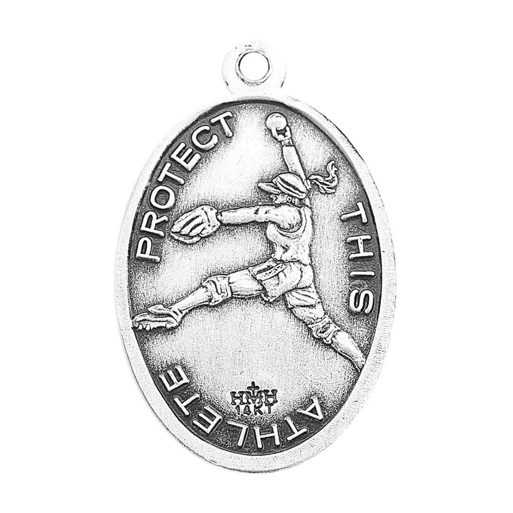 Everlasting Light Jewelry .925 Sterling Silver Girl's Saint Sebastian Sports Athlete Protection Christian Medal Pendant 