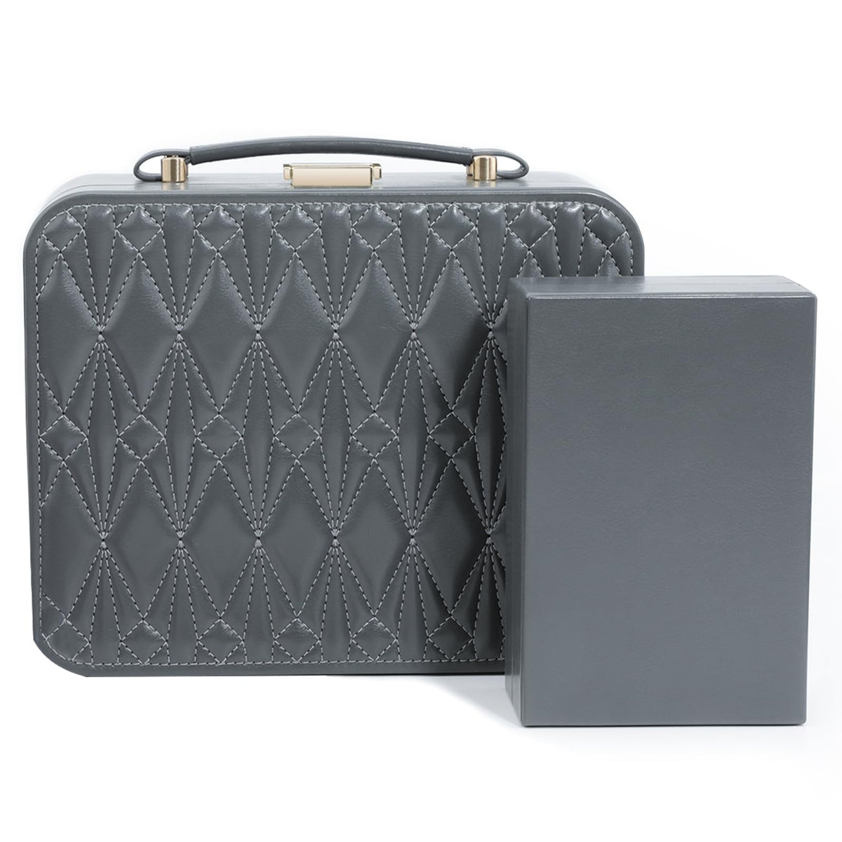 V-LAFUYLIFE Travel Jewelry Case Large Jewelry Box Jewelry Travel Organizer Jewelry Case with Handle Removable Tray Best 
