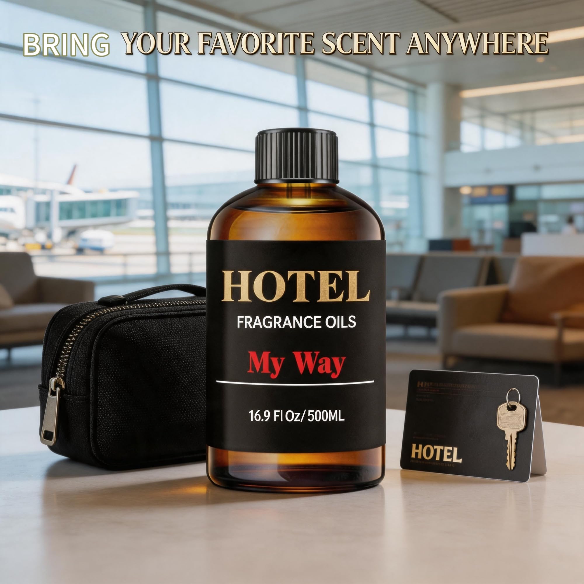 Qiapu My Way Diffuser Oil with hotel luxury fragrance blend, essential oil bottle for home scent diffusion.