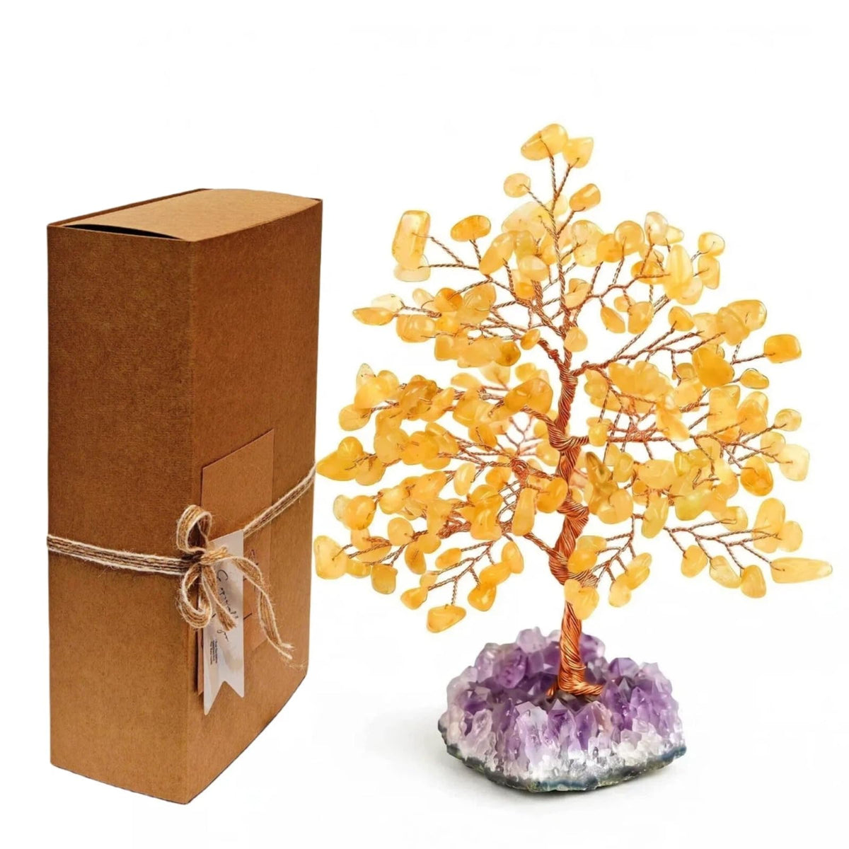 Natural Citrine Tree of Life Handmade Copper Wire Crystal - HauLife Official Imagery - 1
