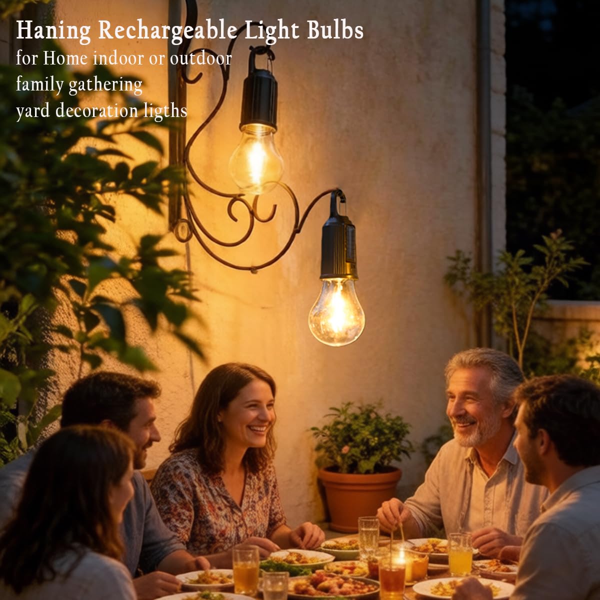 MuMuLZRer 6 Pack Rechargeable Solar Camping Light Bulb – full view